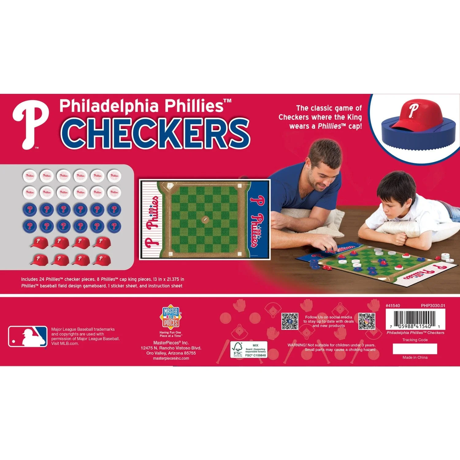 Philadelphia Phillies Checkers Board Game - Image 3
