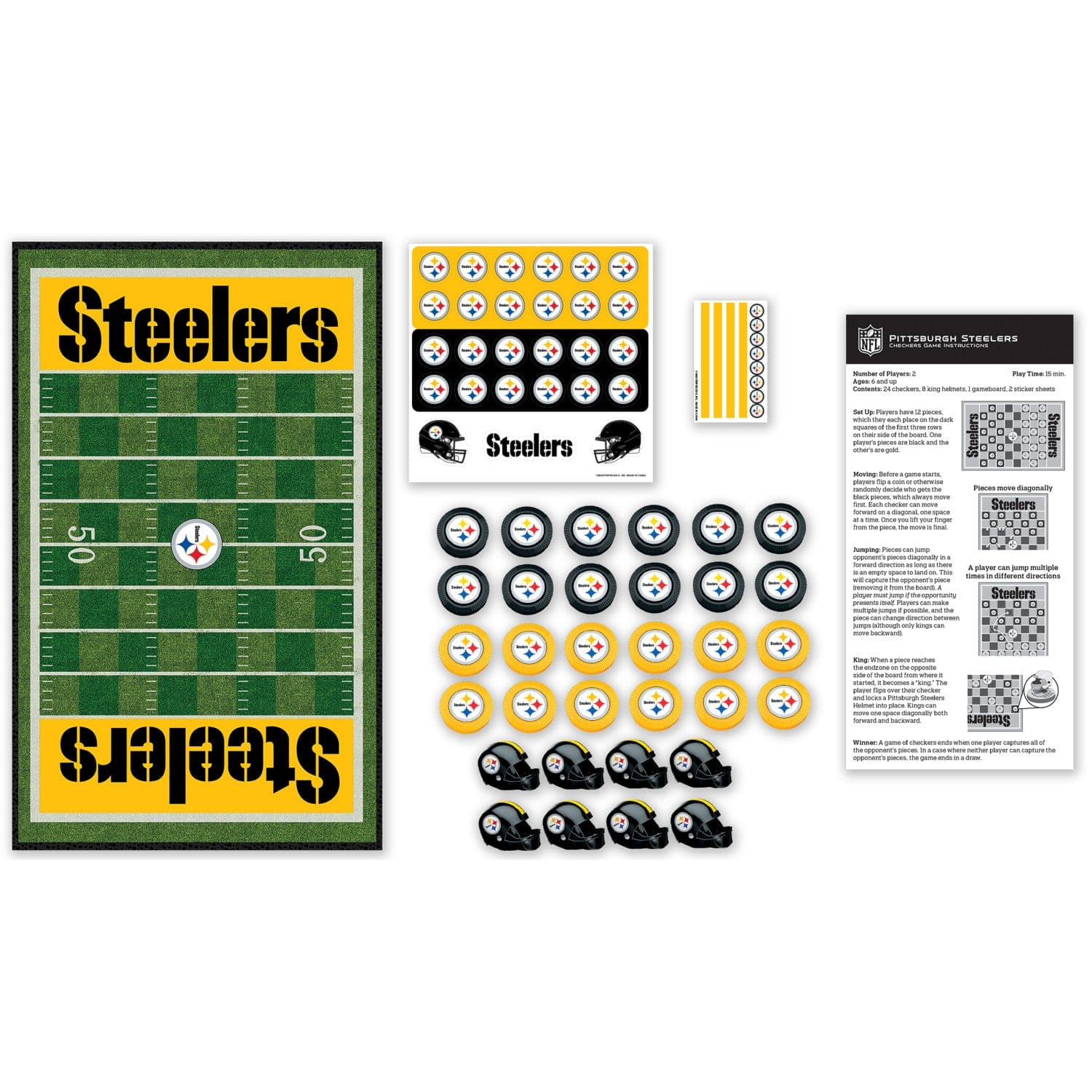 Pittsburgh Steelers Checkers Board Game - Image 2