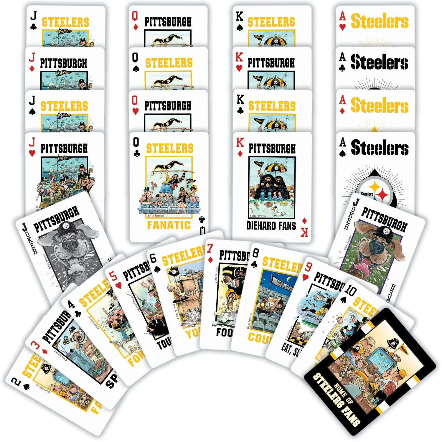 Pittsburgh Steelers Fan Deck Playing Cards - 54 Card Deck - Image 2