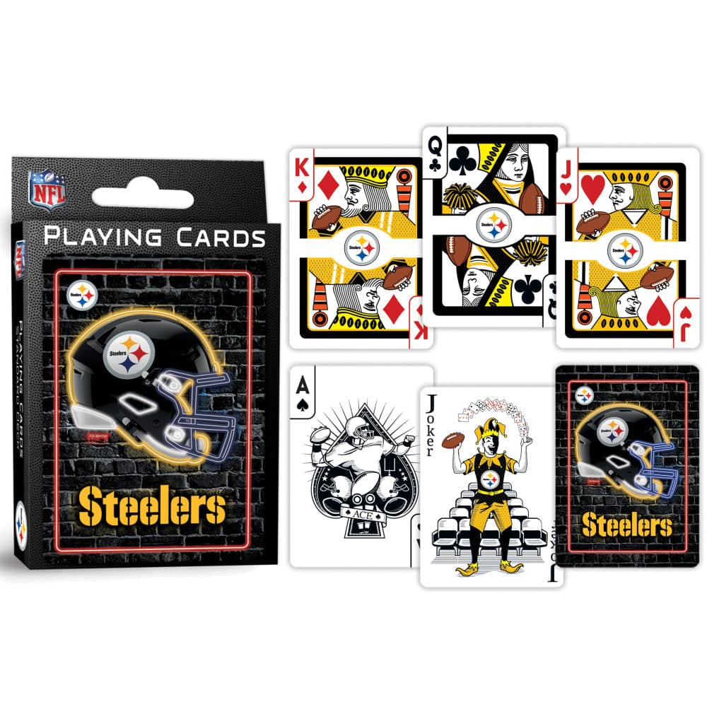 Pittsburgh Steelers Neon-Styled Playing Cards - 54 Card Deck - Image 3