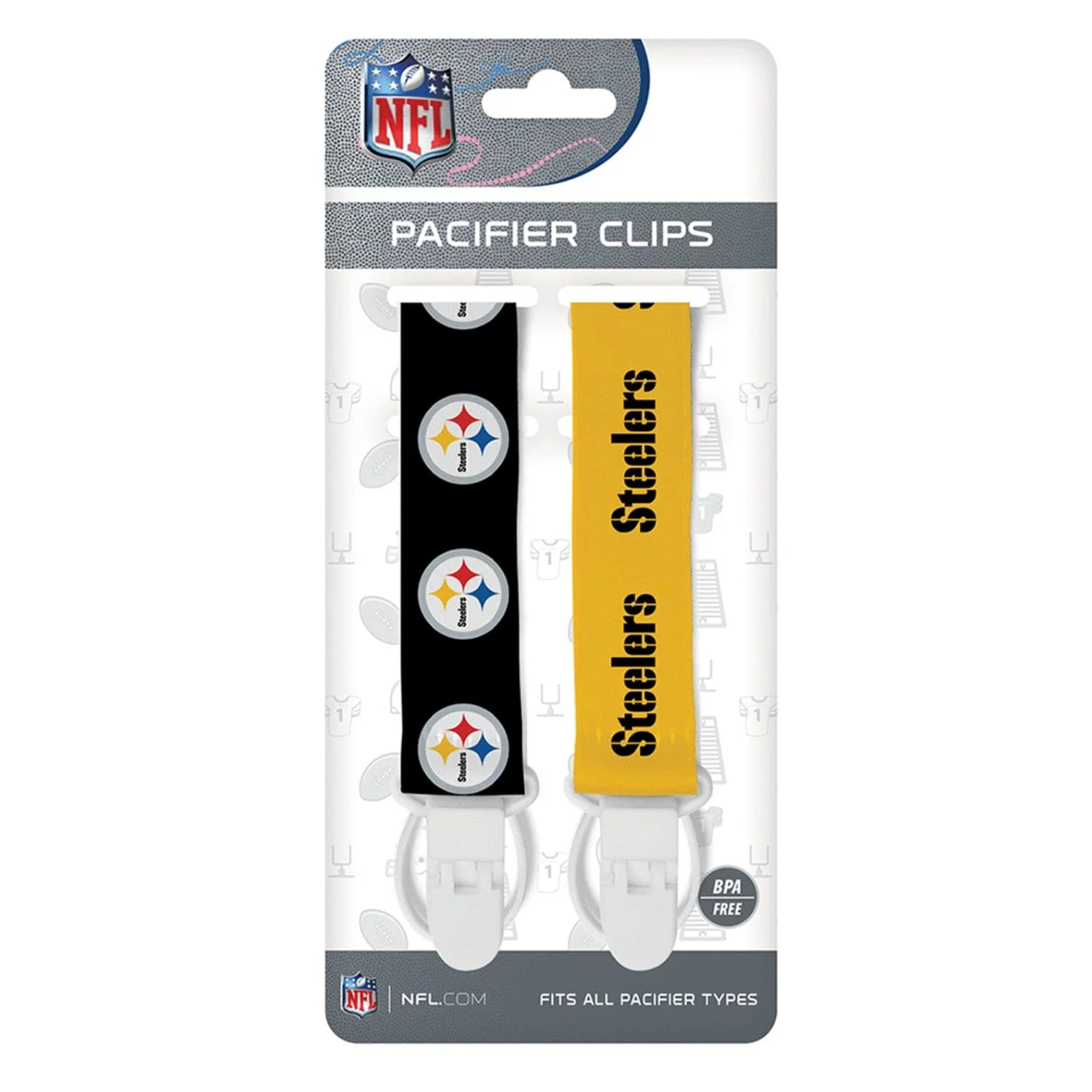 Pittsburgh Steelers - Pacifier Clip 2-Pack - Image 2