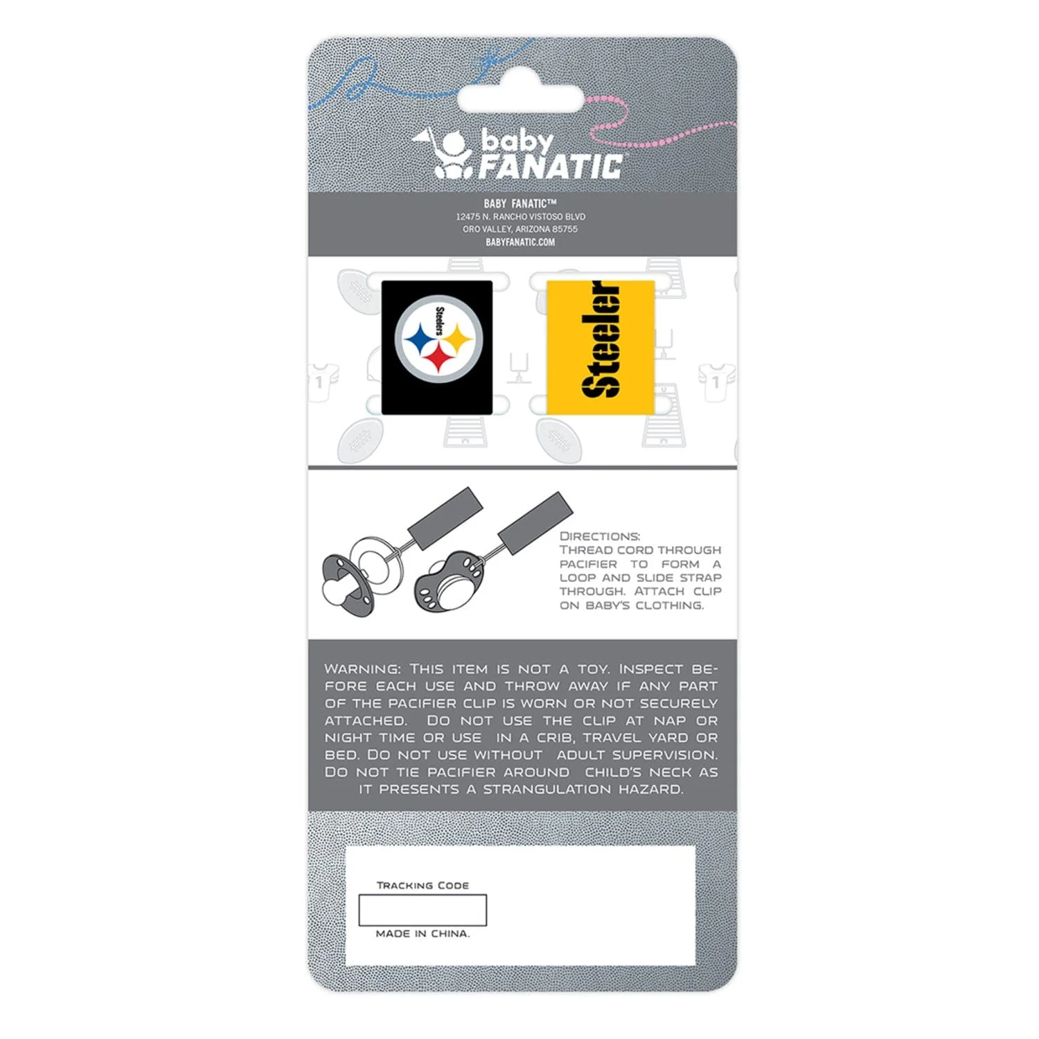 Pittsburgh Steelers - Pacifier Clip 2-Pack - Image 3