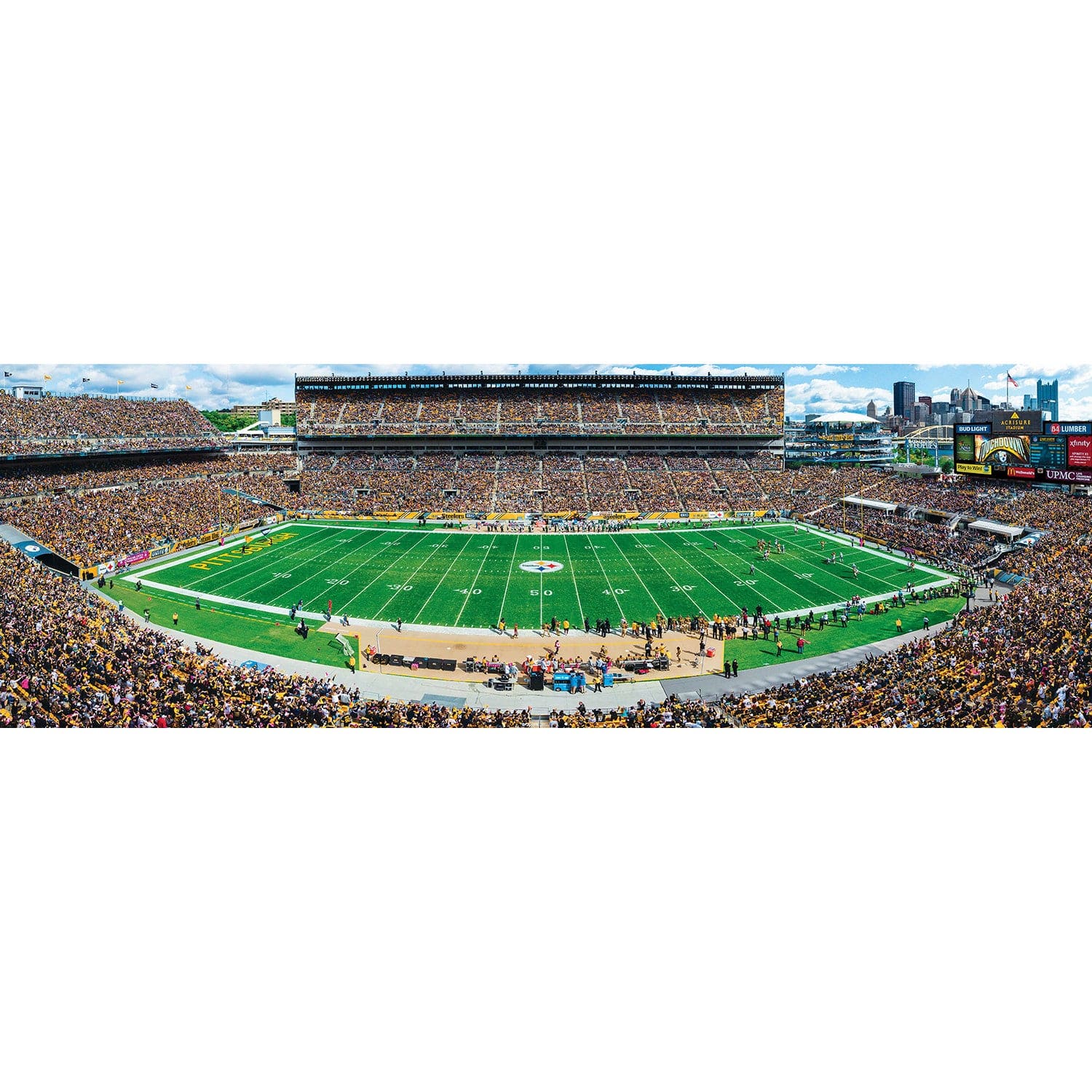 Pittsburgh Steelers - 1000 Piece Panoramic Jigsaw Puzzle - Center View - Image 2