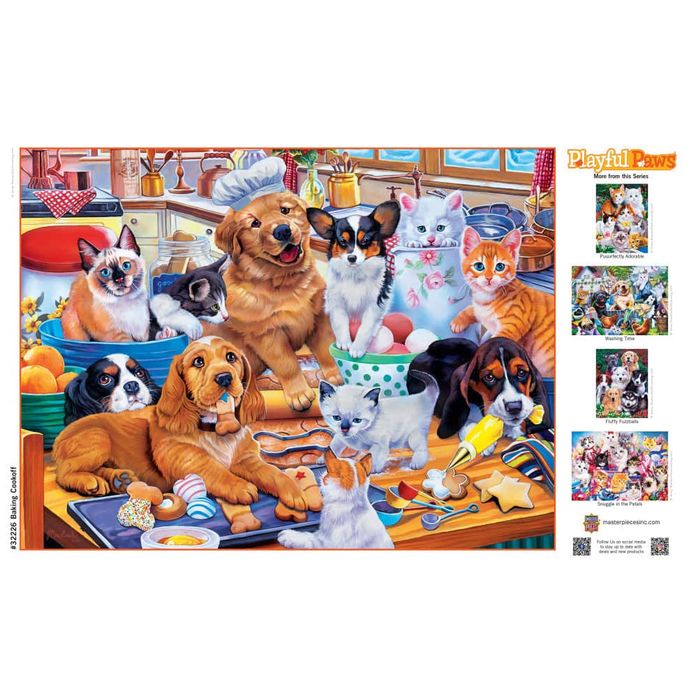 Playful Paws - Baking Cookoff 300 Piece EZ Grip Jigsaw Puzzle - Image 4
