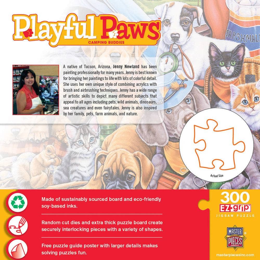 Playful Paws - Camping Buddies 300 Piece EZ Grip Jigsaw Puzzle - Image 3