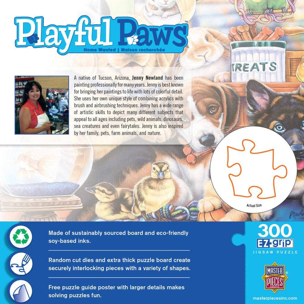 Playful Paws - Home Wanted 300 Piece EZ Grip Jigsaw Puzzle - Image 3