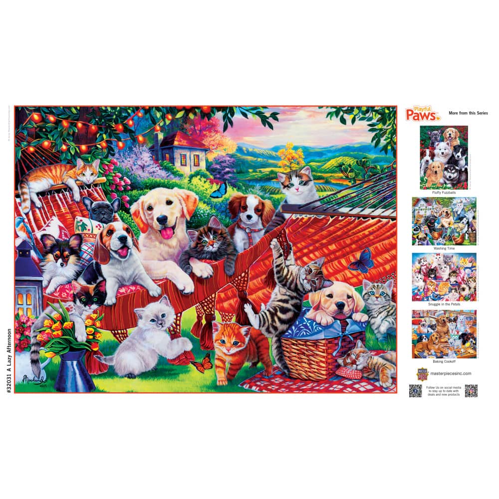 Playful Paws - A Lazy Afternoon 300 Piece EZ Grip Jigsaw Puzzle - Image 4