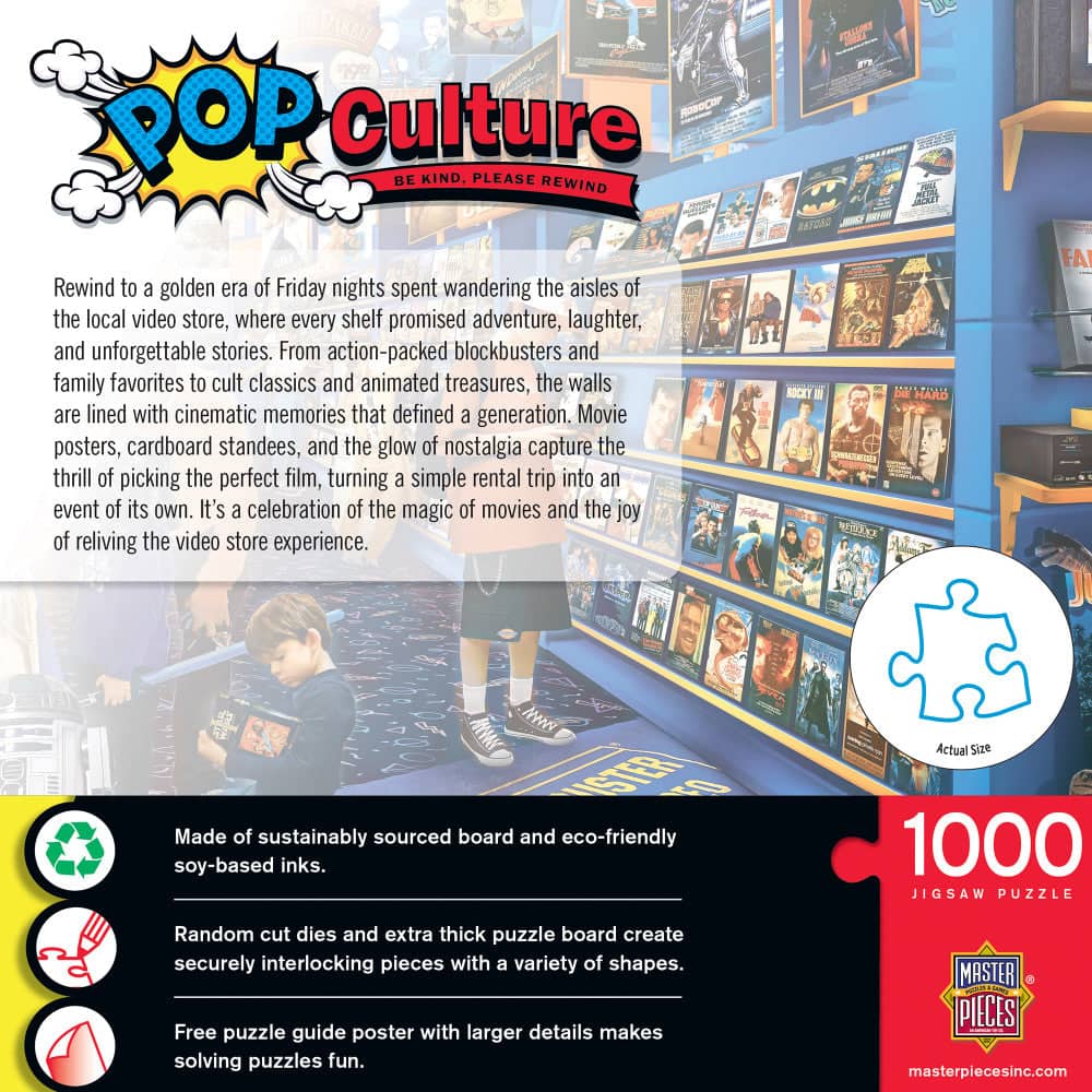 Pop Culture - Be Kind, Please Rewind 1000 Piece Jigsaw Puzzle - Image 3