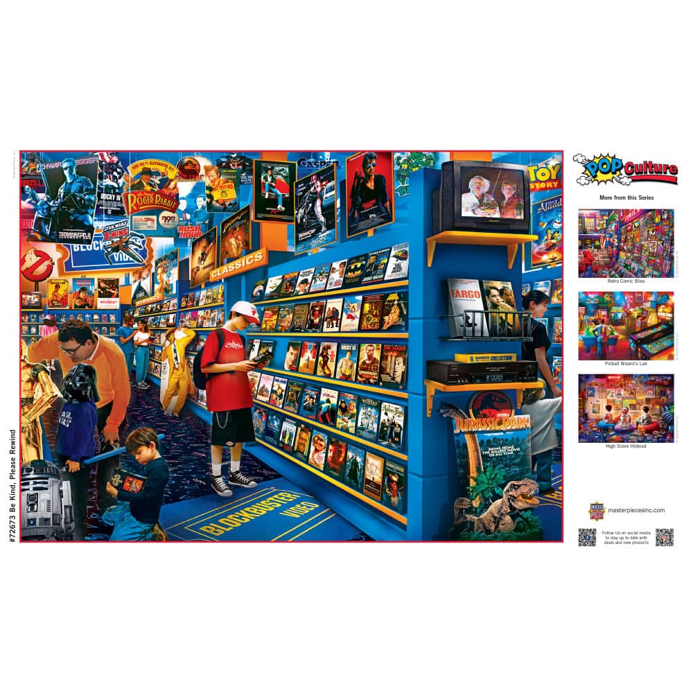Pop Culture - Be Kind, Please Rewind 1000 Piece Jigsaw Puzzle - Image 4