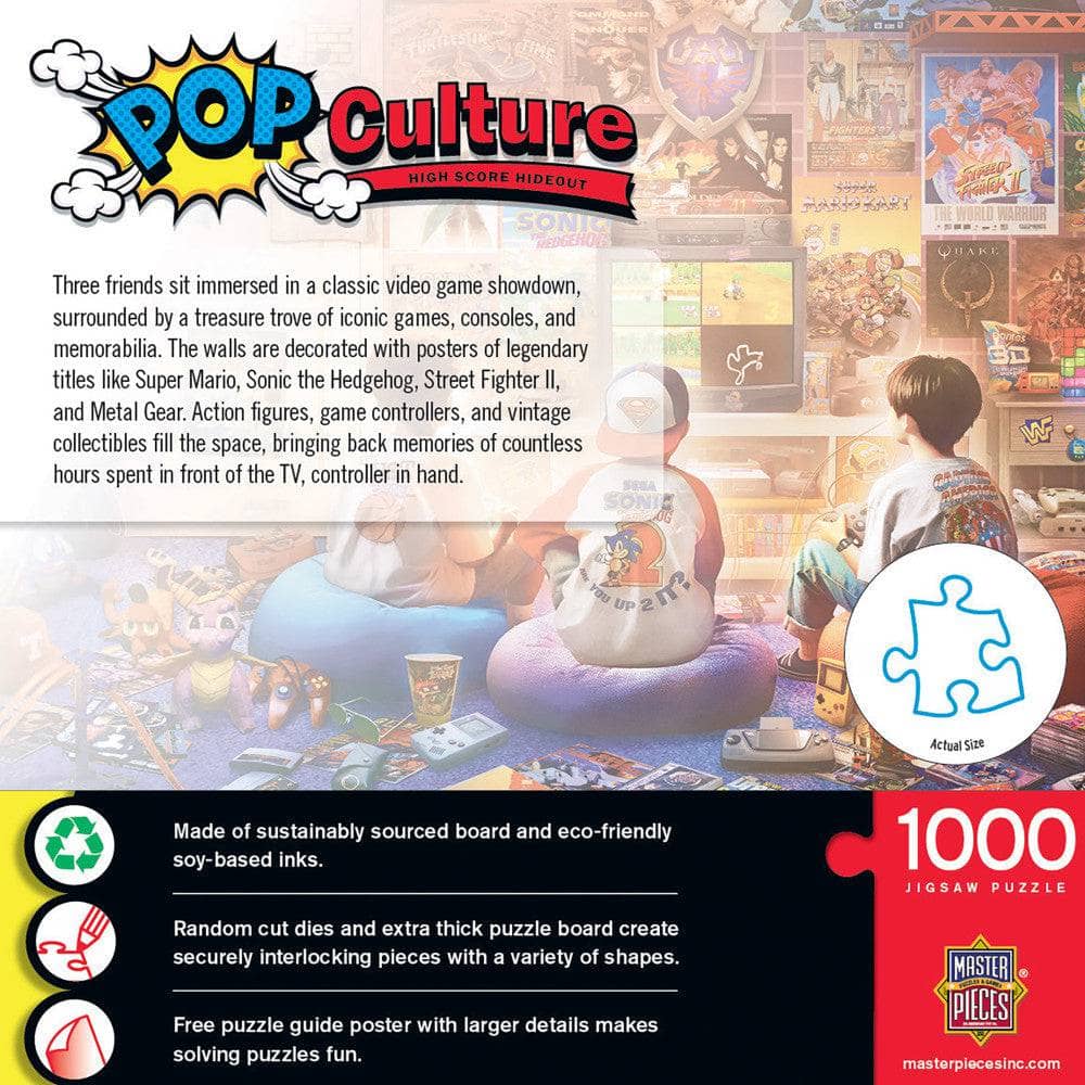 Pop Culture - High Score Hideout 1000 Piece Jigsaw Puzzle - Image 3