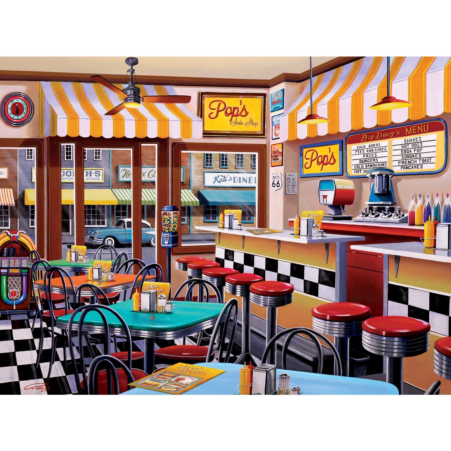 Pop's Soda Fountain - Jigsaw Puzzle