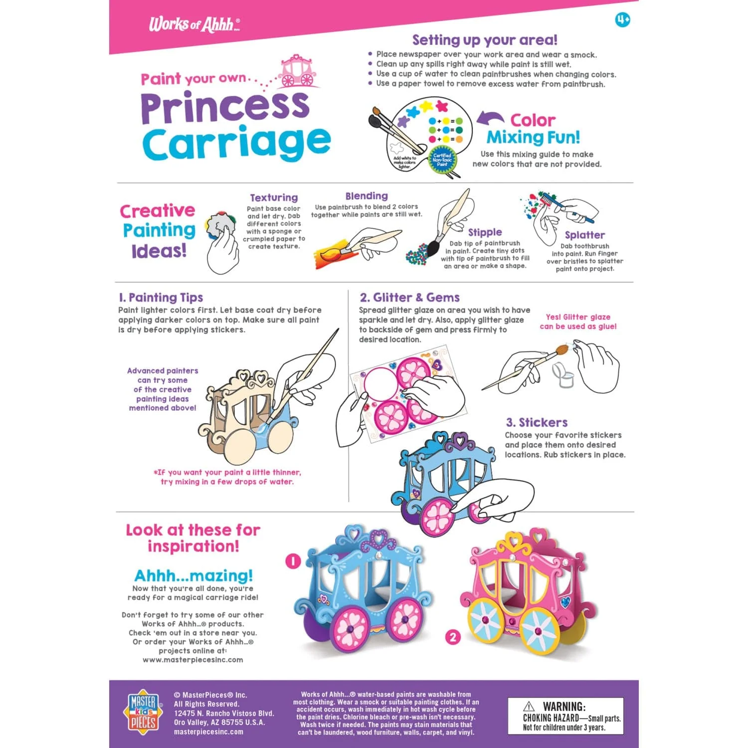 Princess Carriage Wood Craft & Paint Kit - Image 4