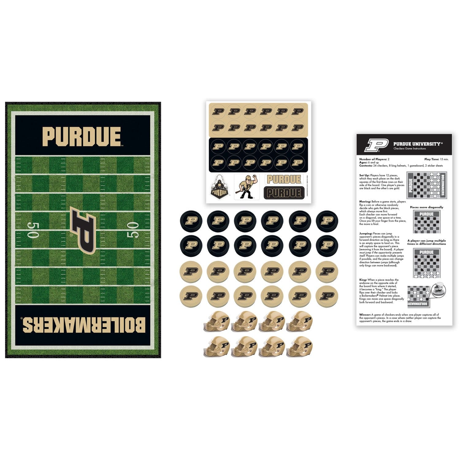 Purdue Boilermakers Checkers Board Game - Image 2