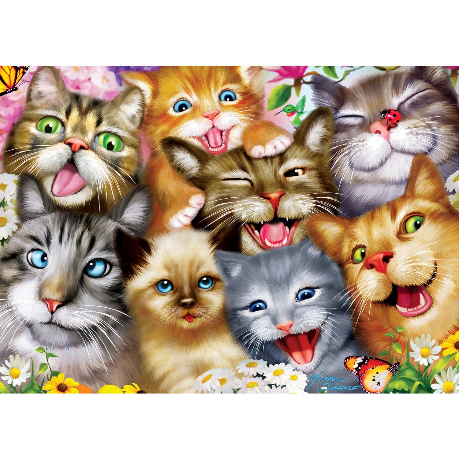 Selfies - Purrfect Portraits 500 Piece Jigsaw Puzzle - Image 2