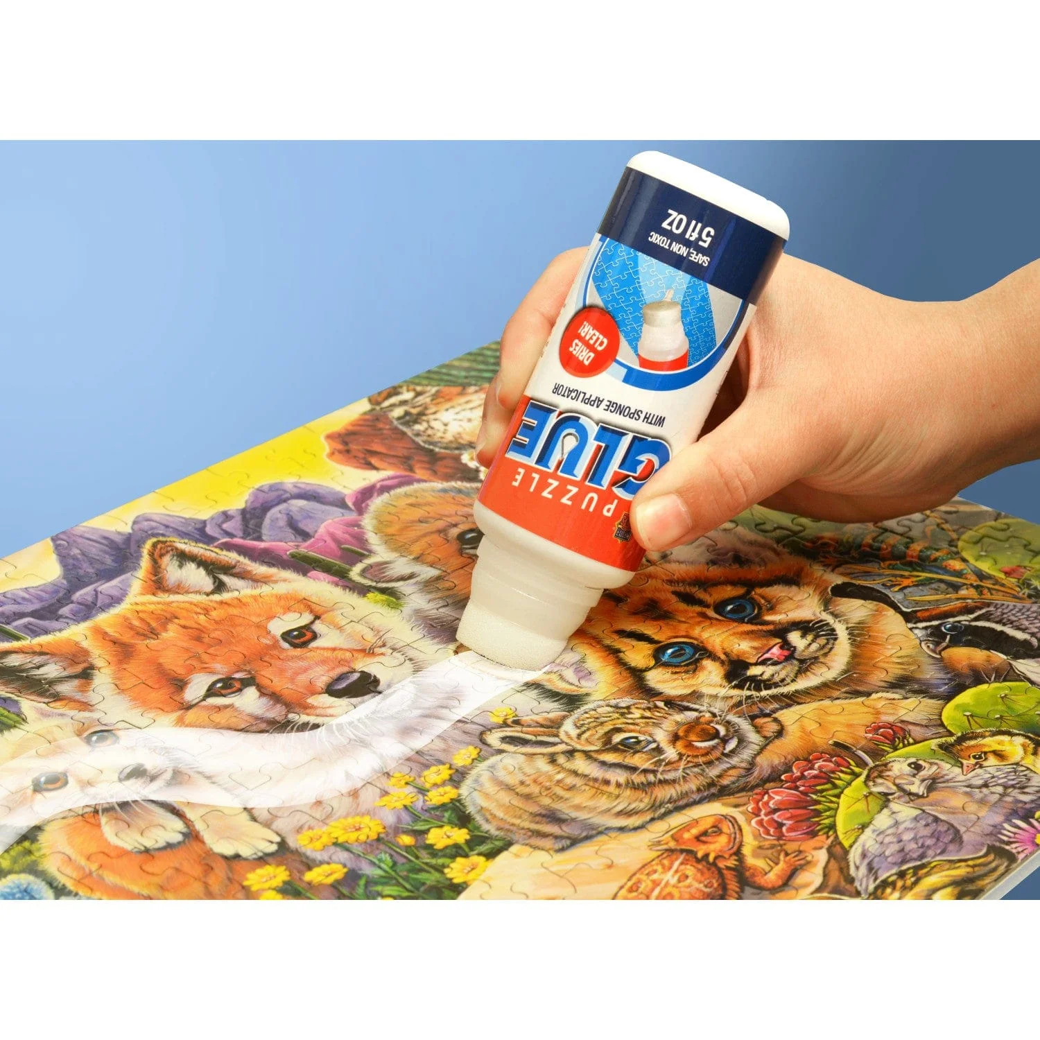 Jigsaw Puzzle Glue with Sponge Applicator - 5 oz - Image 4