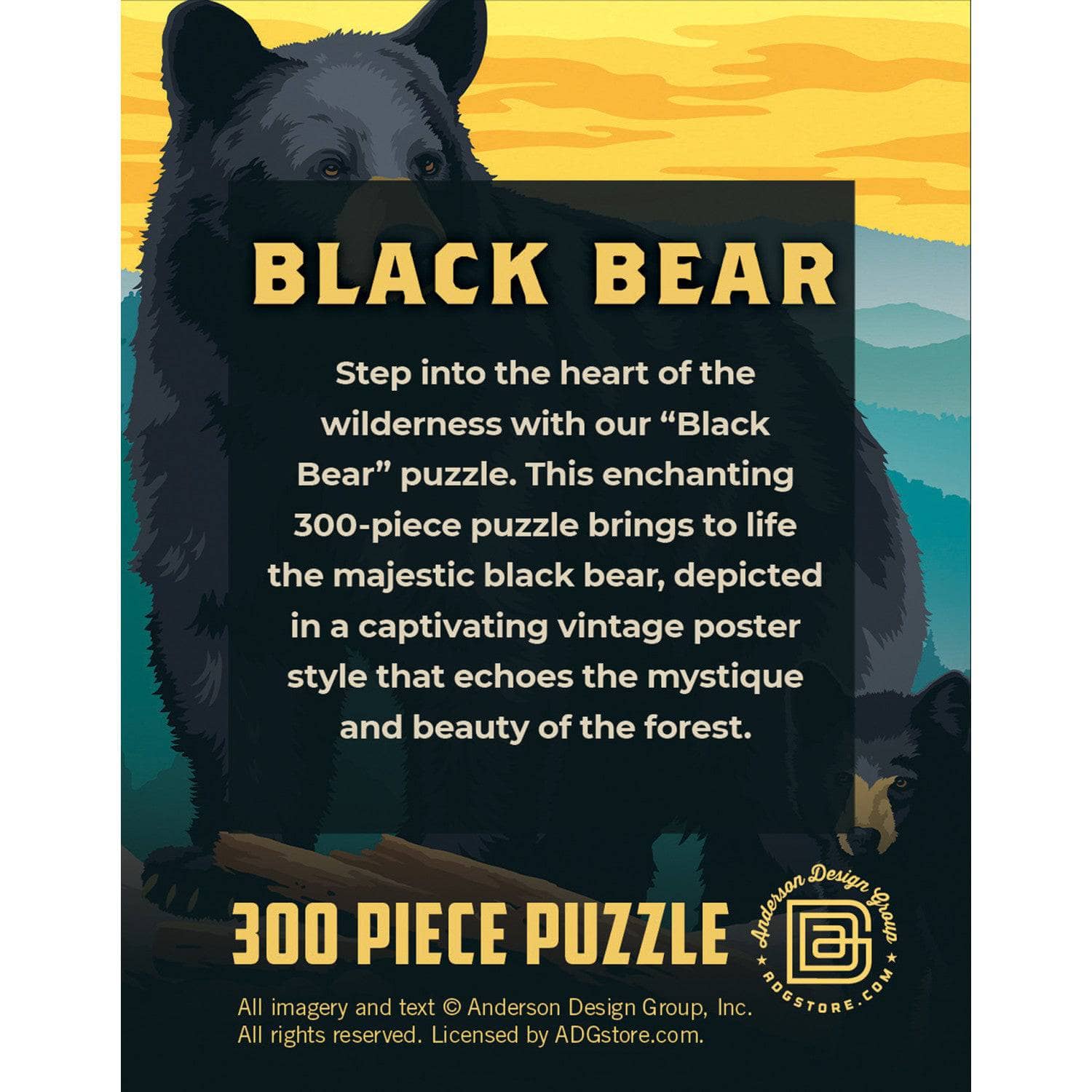 Black Bear 300 Piece Jigsaw Puzzle - Image 3