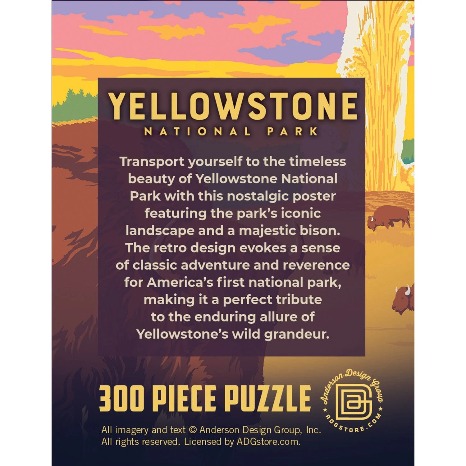 Yellowstone National Park 300 Piece Jigsaw Puzzle - Image 3