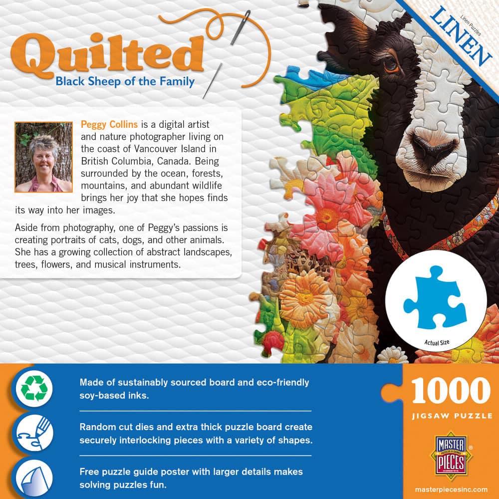 Quilted - Black Sheep of the Family 1000 Piece Jigsaw Puzzle - Image 3