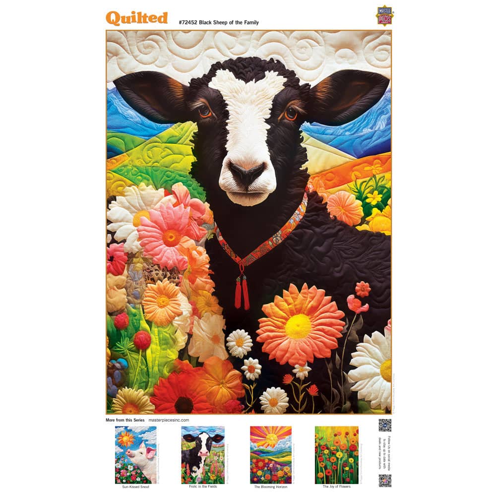 Quilted - Black Sheep of the Family 1000 Piece Jigsaw Puzzle - Image 4