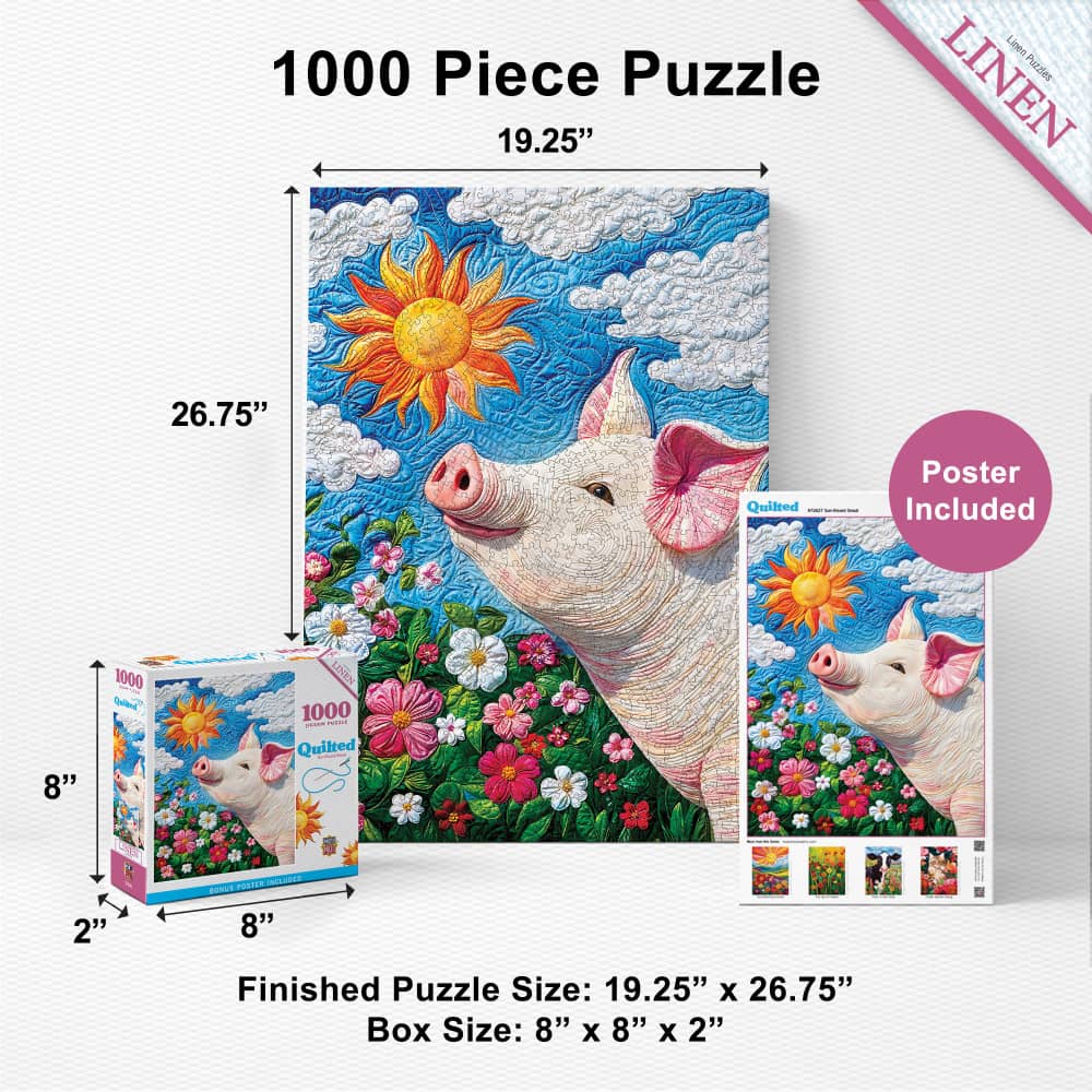 Quilted - Sun-Kissed Snout 1000 Piece Jigsaw Puzzle - Image 5