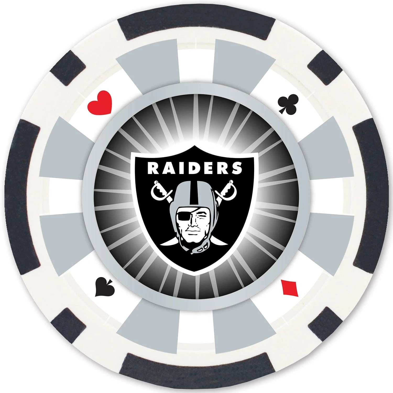 Las Vegas Raiders 100 Piece Poker Chips - Image 2