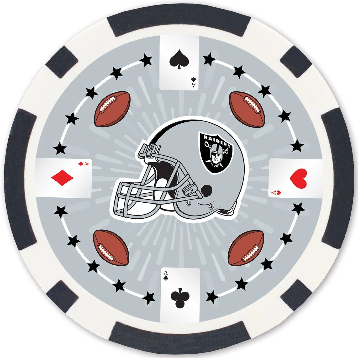 Las Vegas Raiders 100 Piece Poker Chips - Image 3