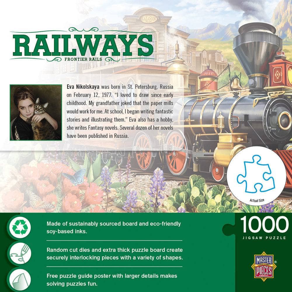 Railways - Frontier Rails 1000 Piece Jigsaw Puzzle - Image 3