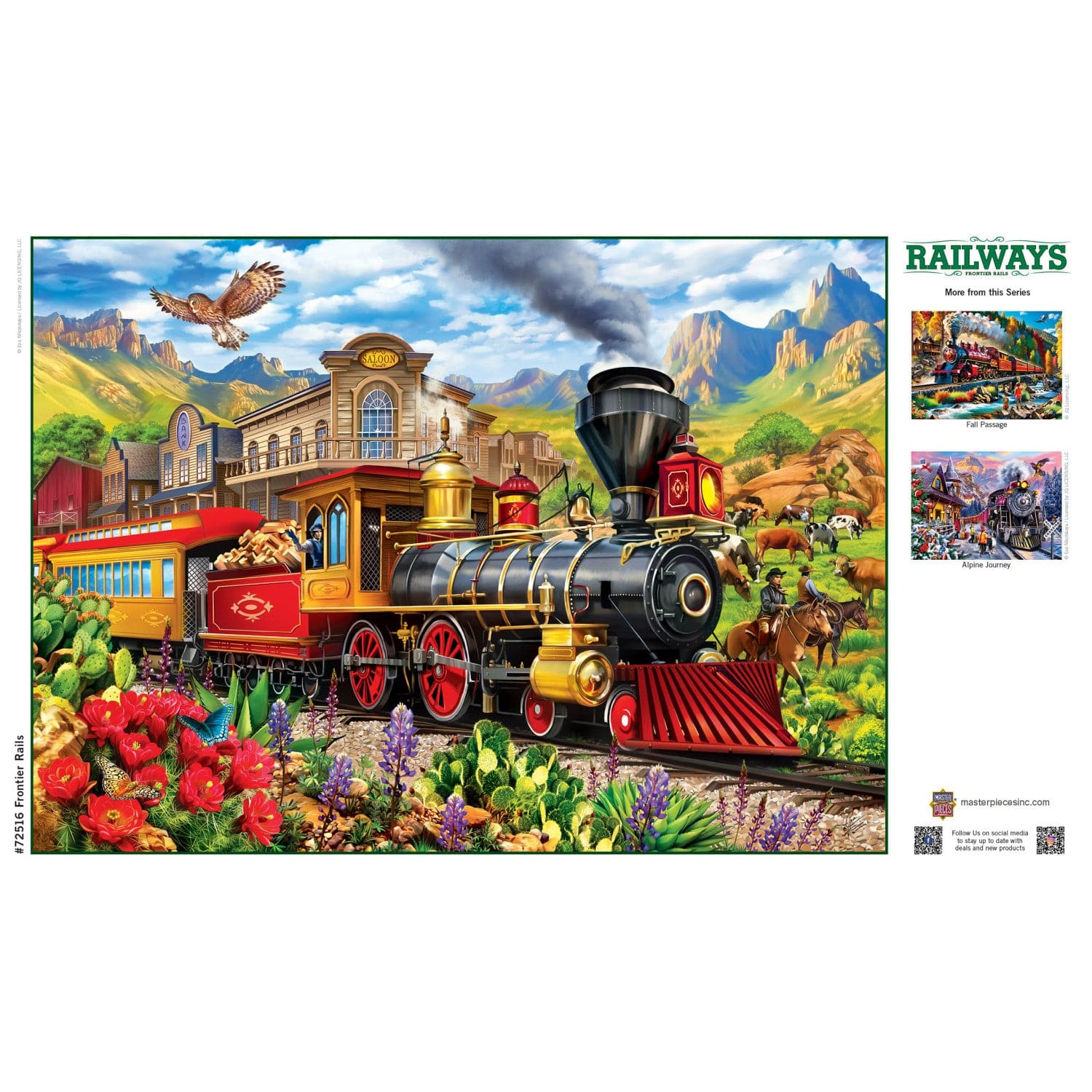 Railways - Frontier Rails 1000 Piece Jigsaw Puzzle - Image 4