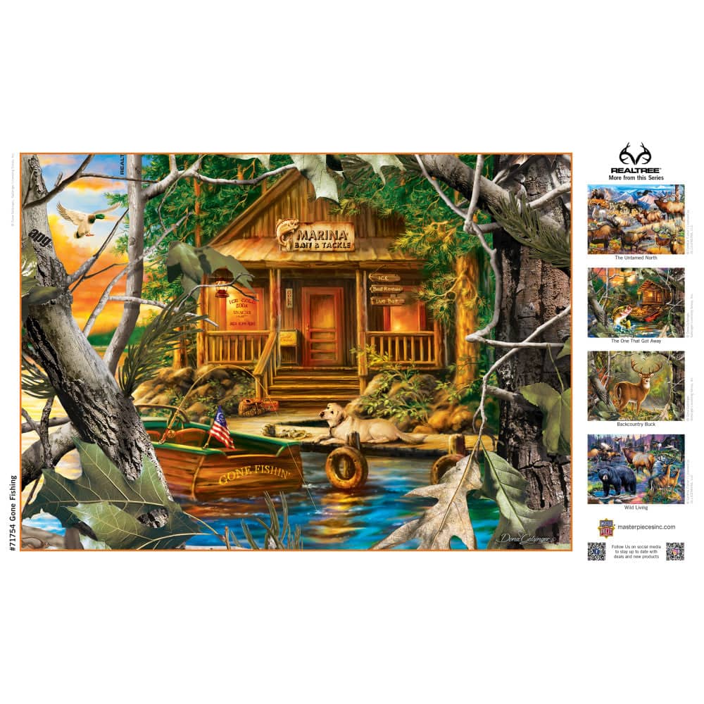 Realtree - Gone Fishing 1000 Piece Jigsaw Puzzle - Image 4