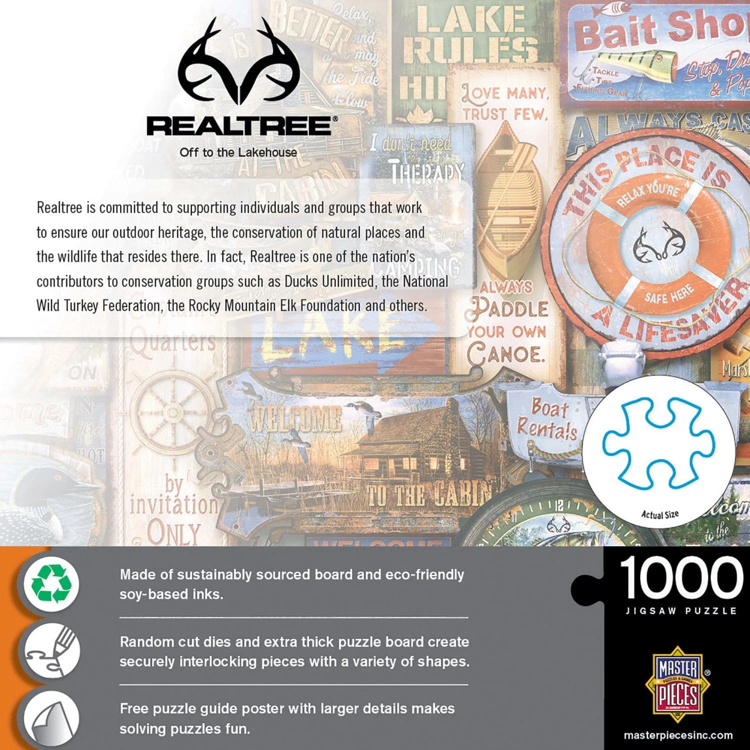 Realtree - Off to the Lakehouse 1000 Piece Jigsaw Puzzle - Image 3