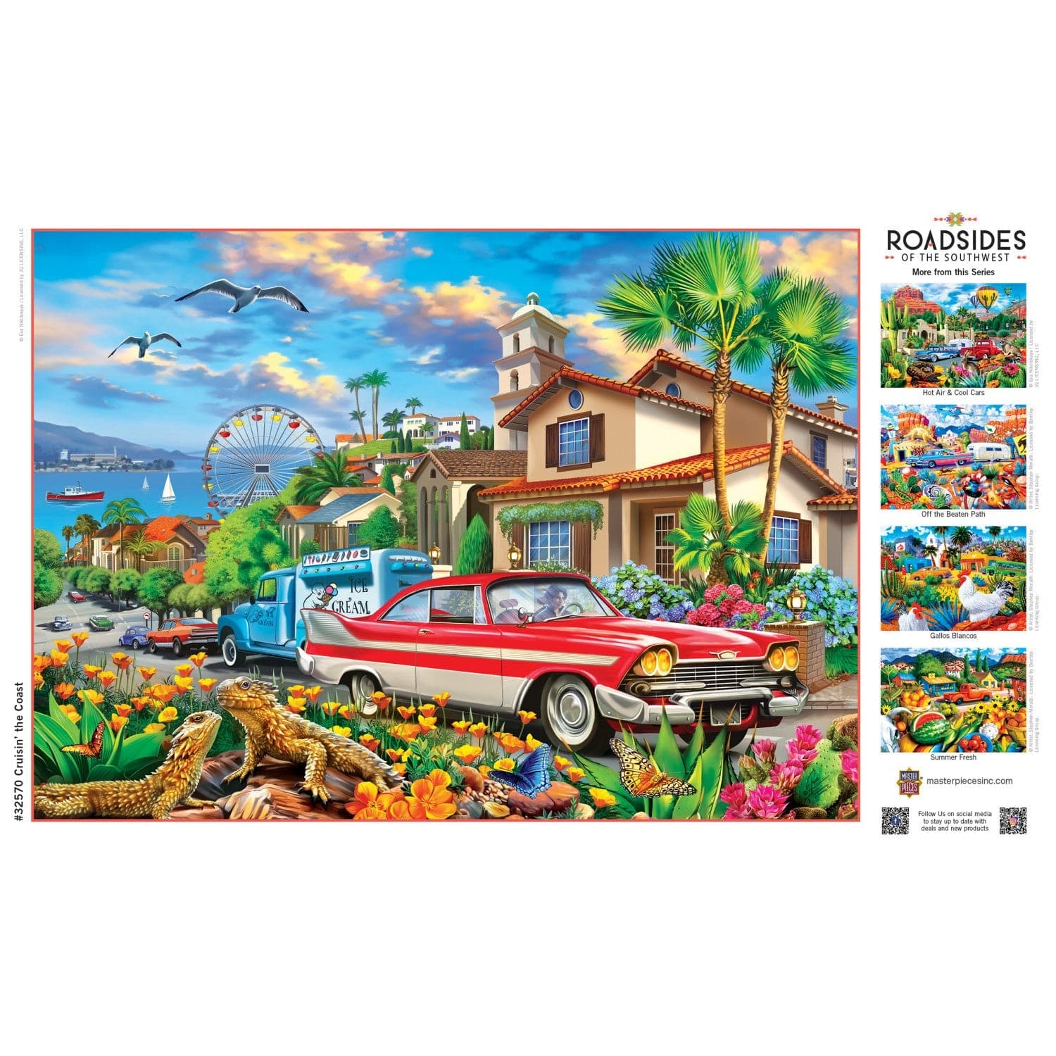 Roadsides of the Southwest - Cruisin' the Coast 500 Piece Jigsaw Puzzle - Image 4