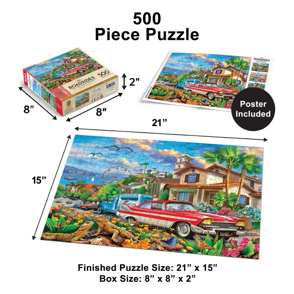 Roadsides of the Southwest - Cruisin' the Coast 500 Piece Jigsaw Puzzle - Image 5