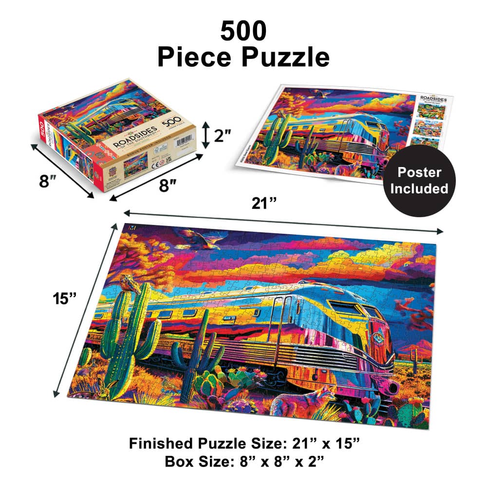 Roadsides of the Southwest - Desert Express 500 Piece Jigsaw Puzzle - Image 5