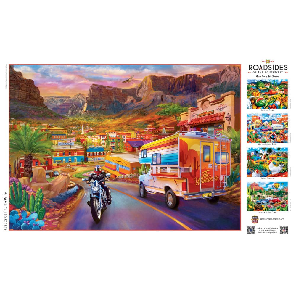 Roadsides of the Southwest - Into the Valley 500 Piece Jigsaw Puzzle - Image 4