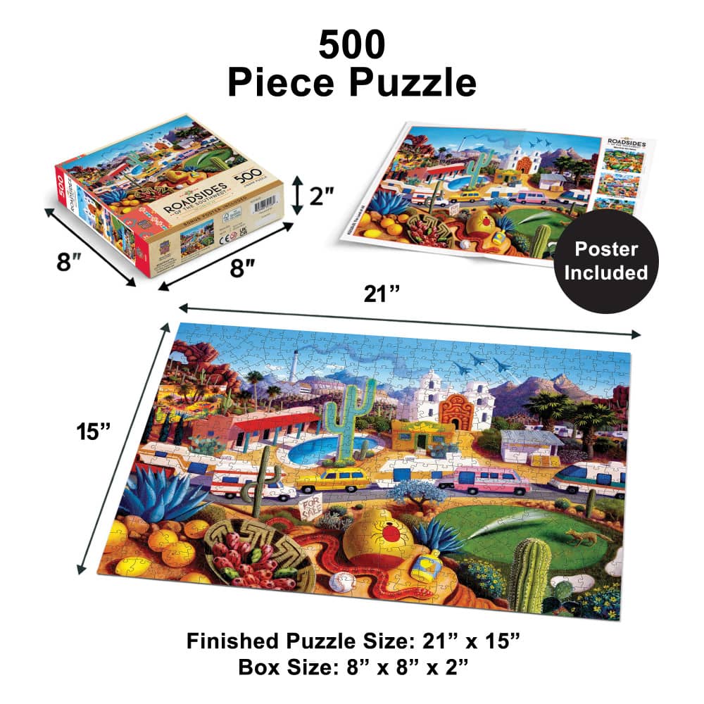 Roadsides of the Southwest - Land of AZ 500 Piece Jigsaw Puzzle - Image 5