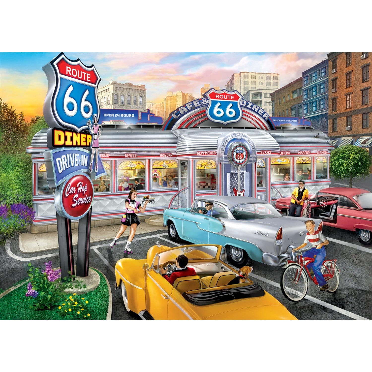Rollin' Route 66 - Jigsaw Puzzle