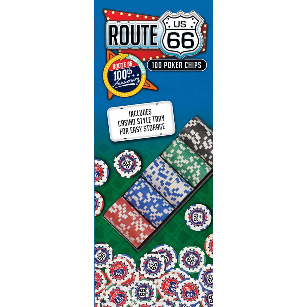 Route 66 100 Piece Poker Chips - Image 2
