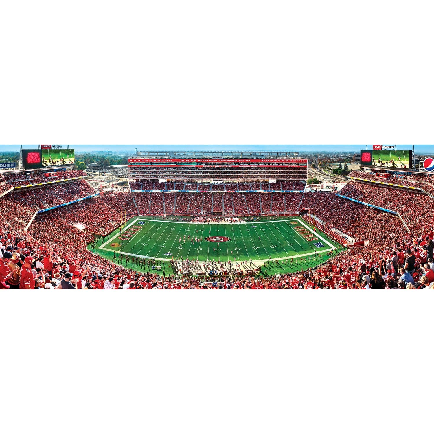 San Francisco 49ers - 1000 Piece Panoramic Jigsaw Puzzle - Center View - Image 2