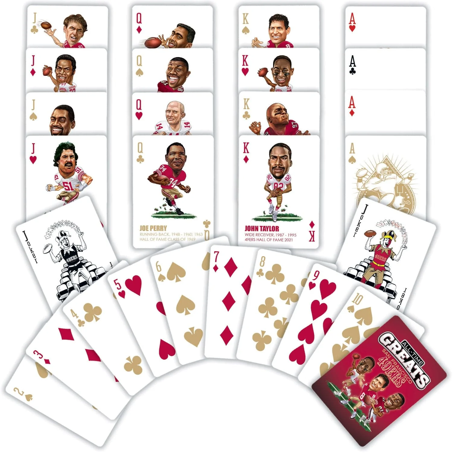San Francisco 49ers All-Time Greats Playing Cards - 54 Card Deck - Image 2