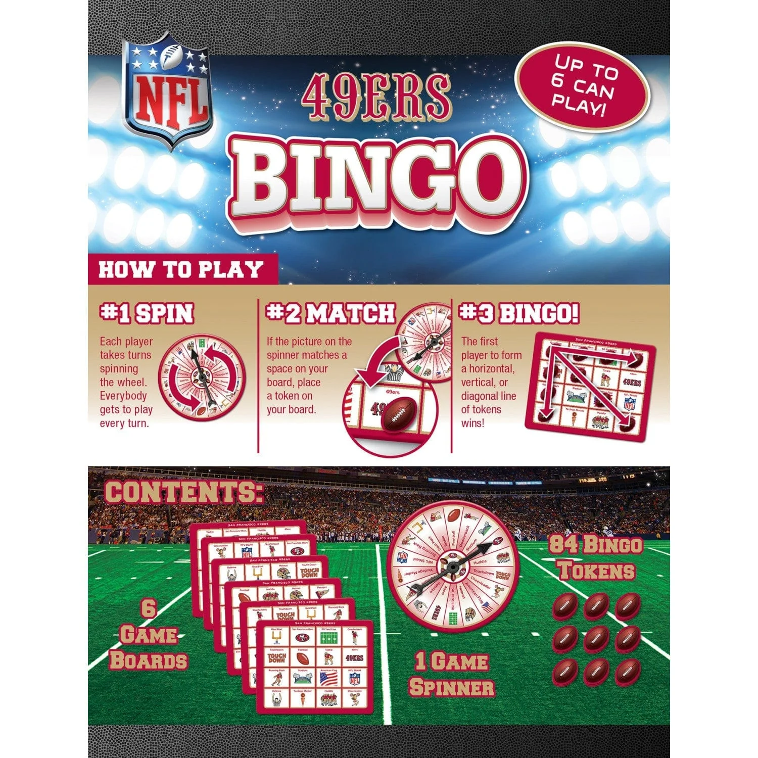 San Francisco 49ers NFL Bingo Game - Image 3