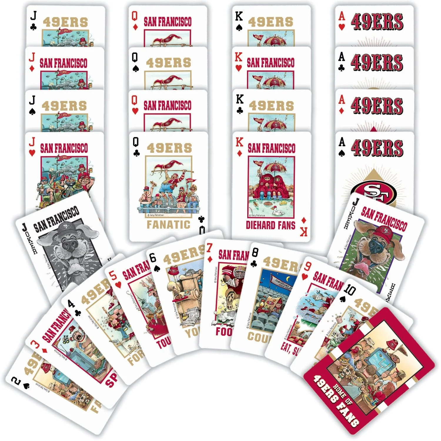 San Francisco 49ers Fan Deck Playing Cards - 54 Card Deck - Image 2