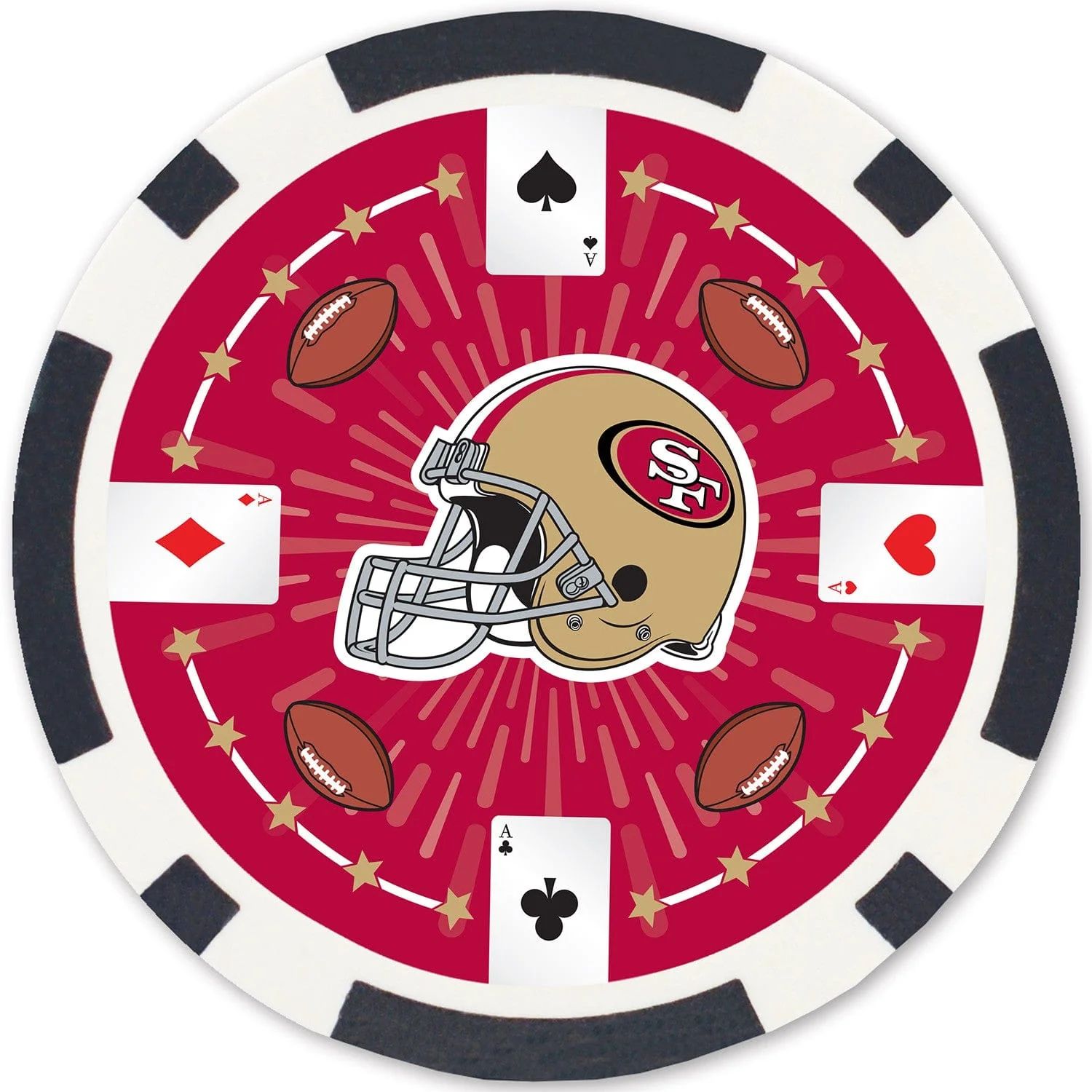 San Francisco 49ers 100 Piece Poker Chips - Image 3