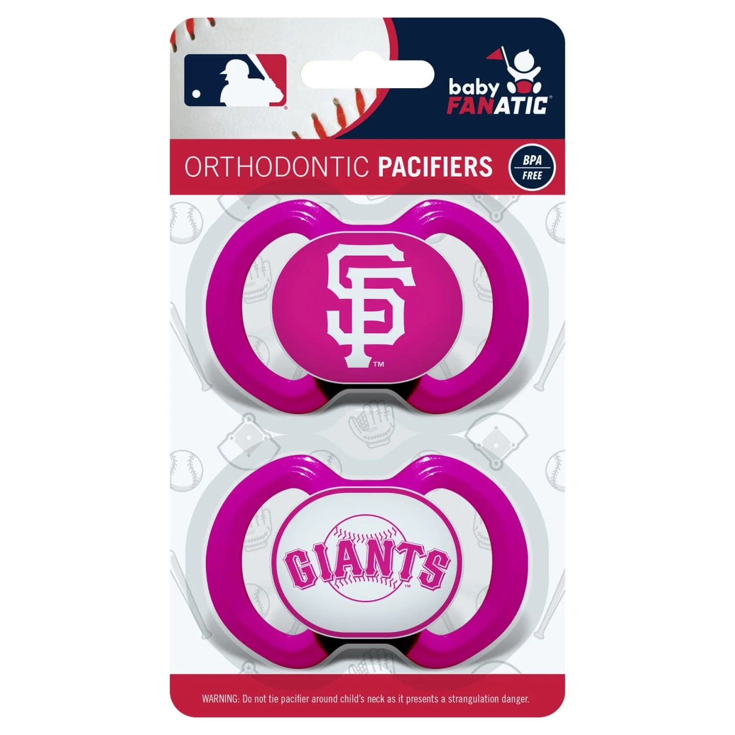 San Francisco Giants - Pink Pacifier 2-Pack - Image 2