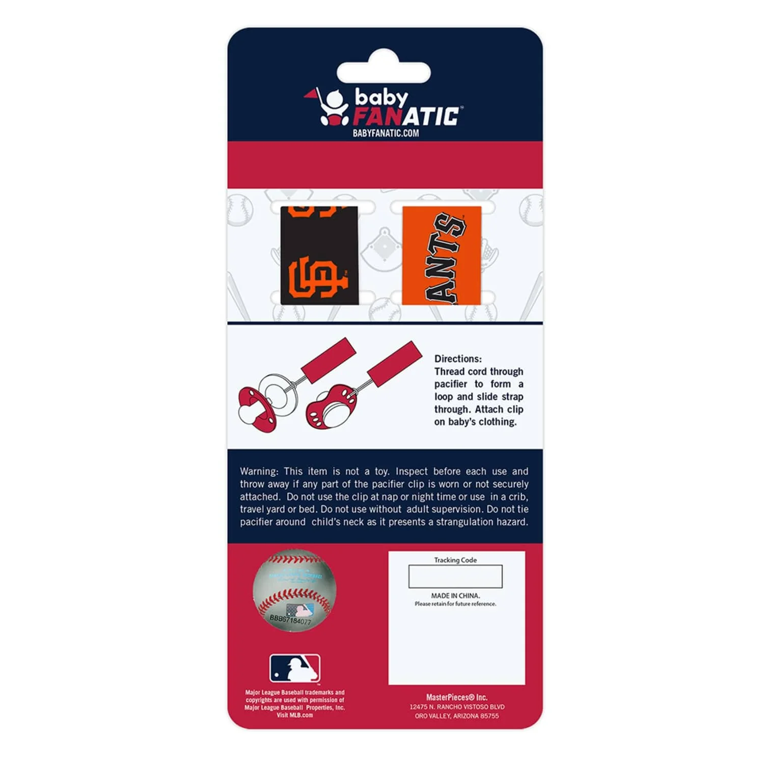 San Francisco Giants - Pacifier Clip 2-Pack - Image 3