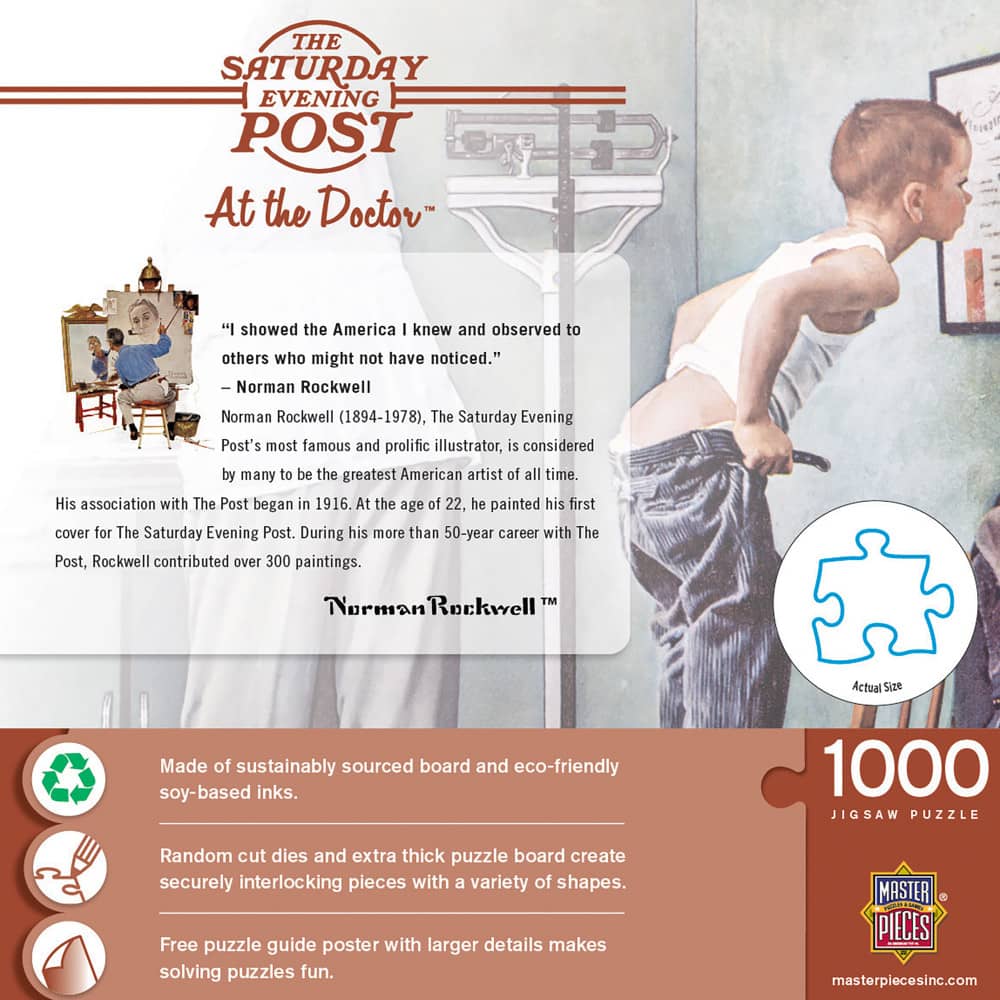Saturday Evening Post - At the Doctor 1000 Piece Jigsaw Puzzle - Image 3
