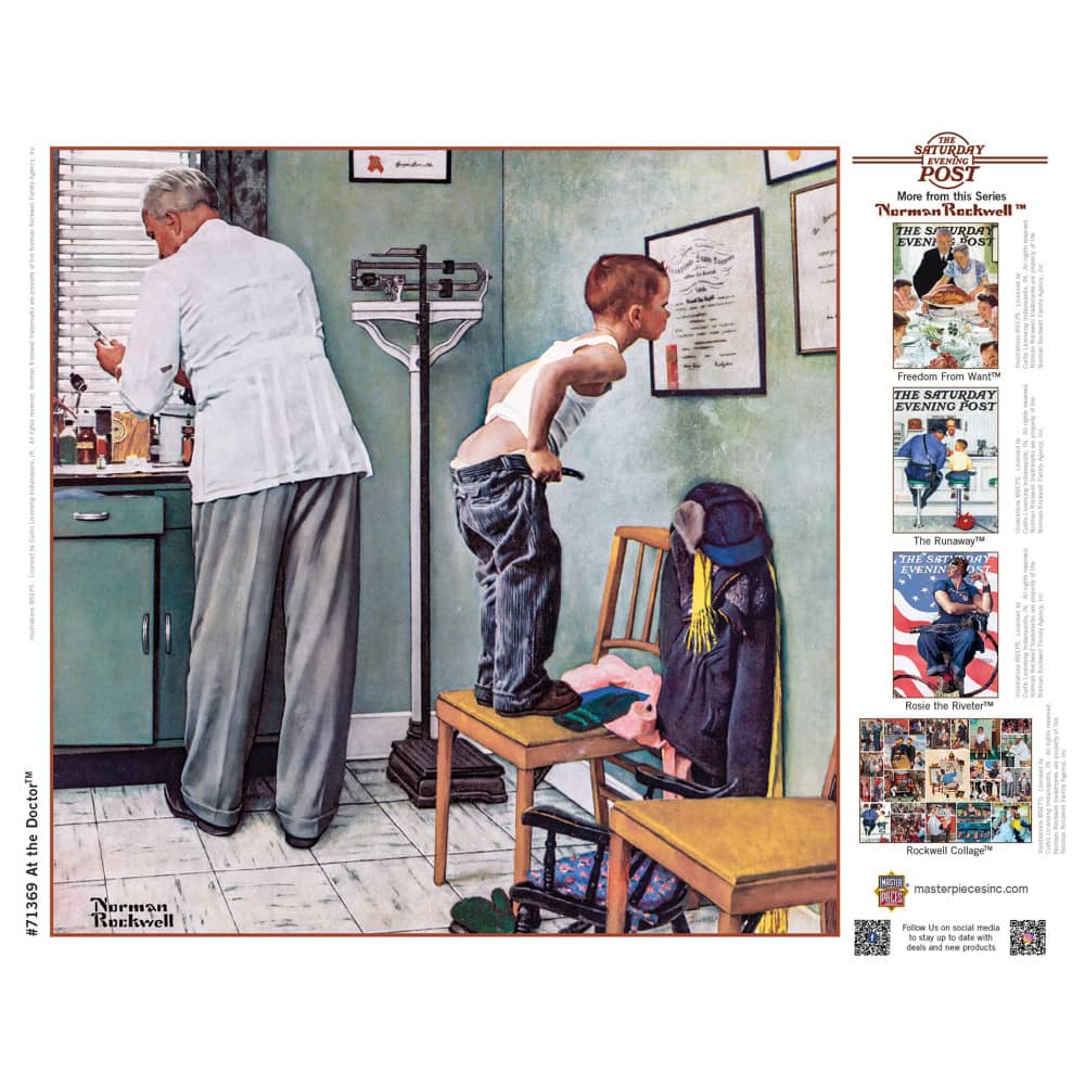 Saturday Evening Post - At the Doctor 1000 Piece Jigsaw Puzzle - Image 4