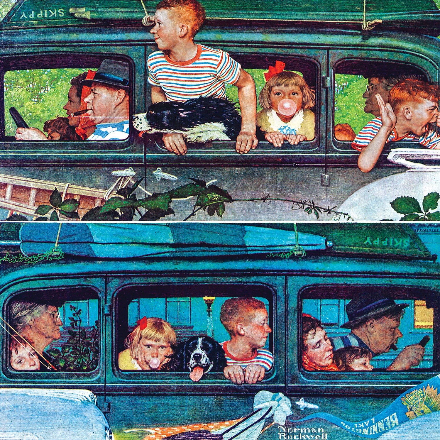 Saturday Evening Post - Coming and Going 1000 Piece Jigsaw Puzzle - Image 2