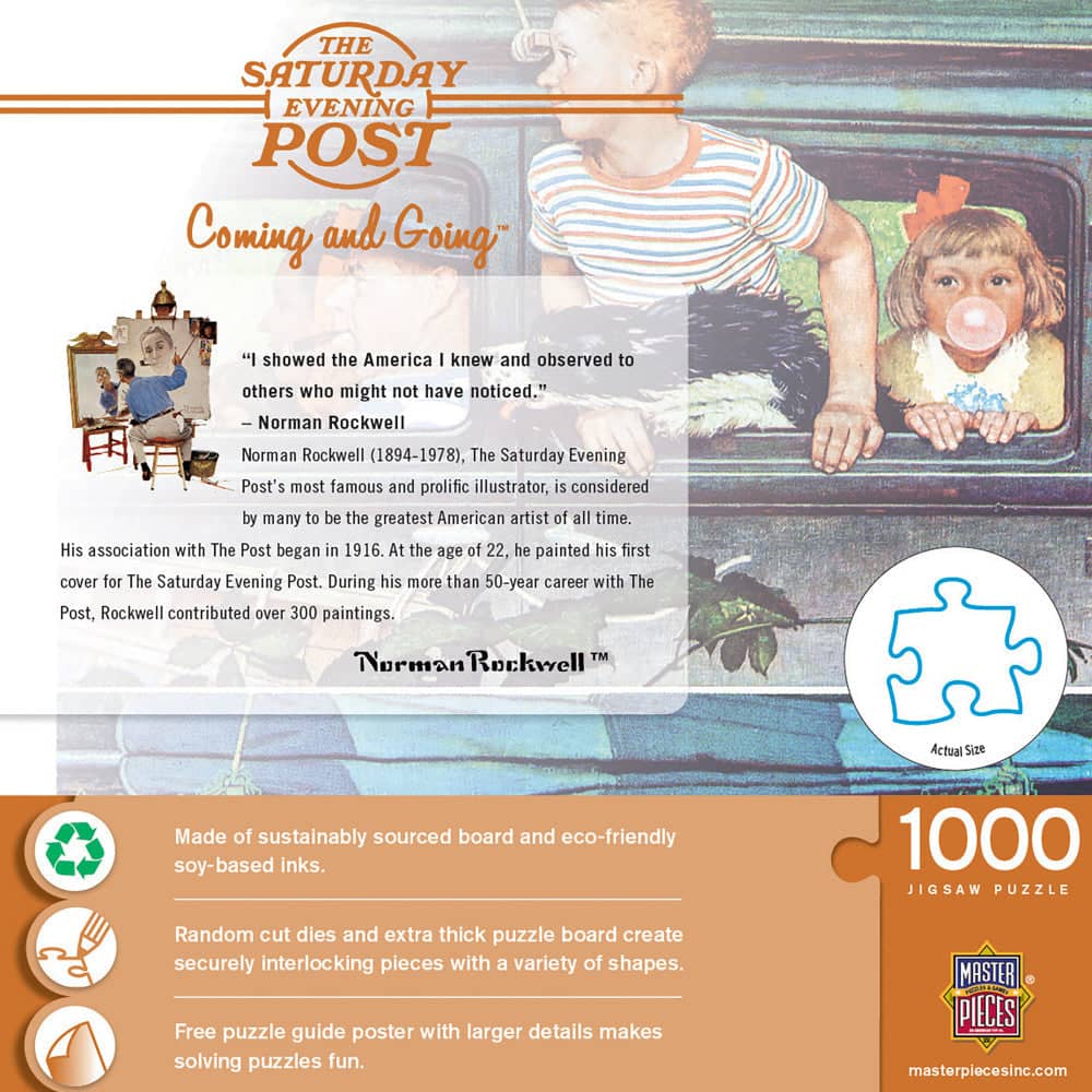 Saturday Evening Post - Coming and Going 1000 Piece Jigsaw Puzzle - Image 3