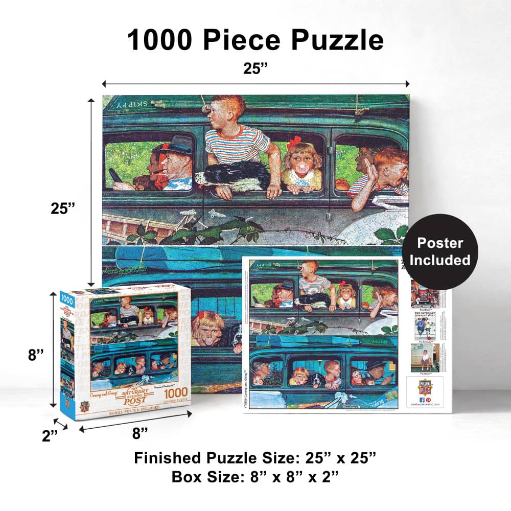 Saturday Evening Post - Coming and Going 1000 Piece Jigsaw Puzzle - Image 5