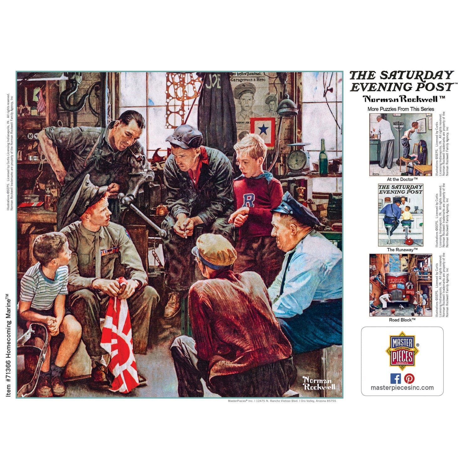 Saturday Evening Post - Homecoming Marine 1000 Piece Jigsaw Puzzle - Image 4